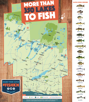 Kawartha Lakes Fishing Map