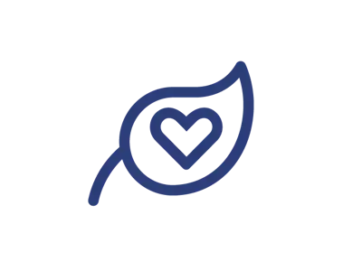 leaf heart icon